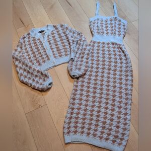 149.SHEIN‎ Fuzzy Knit Cardigan with Pearl Button